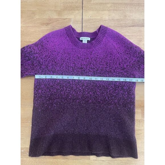 Athleta Hawthorne Textured Ombré Crewmen's Merino Wool Sweater Medium - Picture 4 of 7